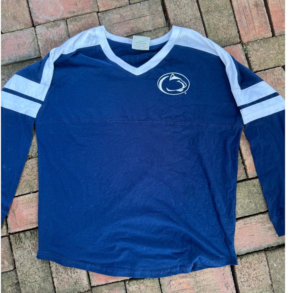 J. America Penn State Nittany Lions Navy Blue Spirit Jersey Long Sleeve Large